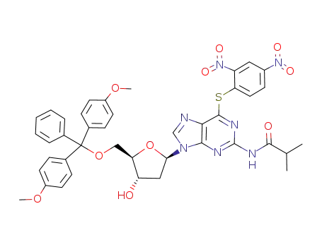 5'-dimethoxytriphenylmethyl-N<sup>2</sup>-isobutyryl-2'-deoxy-6-(2,4-dinitrophenyl)thioguanosine
