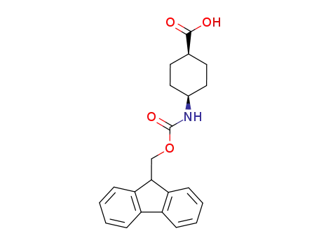 Molecular Structure of 147900-45-6 (Cyclohexanecarboxylicacid, 4-[[(9H-fluoren-9-ylmethoxy)carbonyl]amino]-, cis-)