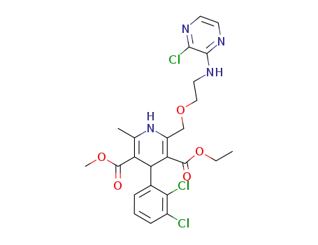 3,5-Pyridinedicarboxylic acid,
2-[[2-[(3-chloropyrazinyl)amino]ethoxy]methyl]-4-(2,3-dichlorophenyl)-1,4
-dihydro-6-methyl-, 3-ethyl 5-methyl ester