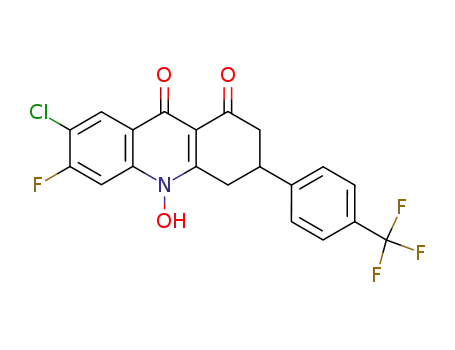 7-Chloro-6-fluoro-10-hydroxy-3-(4-trifluoromethyl-phenyl)-3,4-dihydro-2H,10H-acridine-1,9-dione