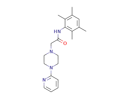 Molecular Structure of 86523-71-9 (1-Piperazineacetamide, 4-(2-pyridinyl)-N-(2,3,5,6-tetramethylphenyl)-)