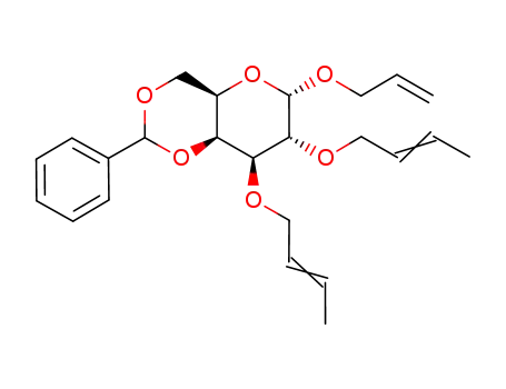 allyl 4,6-O-benzylidene-2,3-di-O-(2-butenyl)-α-D-galactopyranoside