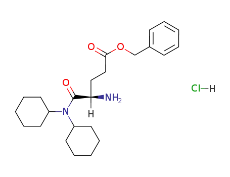 Molecular Structure of 117997-79-2 ((R)-4-Amino-4-dicyclohexylcarbamoyl-butyric acid benzyl ester; hydrochloride)