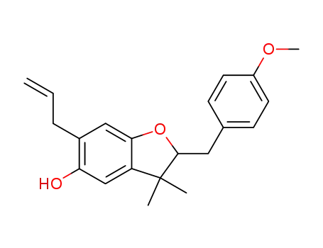 5-Benzofuranol,
2,3-dihydro-2-[(4-methoxyphenyl)methyl]-3,3-dimethyl-6-(2-propenyl)-