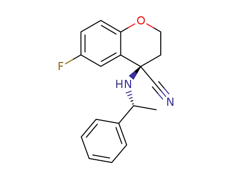 (R)-4-cyano-2,3-dihydro-6-fluoro-4-<(R)-(1-phenylethyl)amino>-4H-1-benzopyran