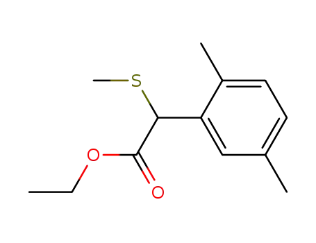 Molecular Structure of 77928-08-6 (ethyl α-methylthio-2,4-dimethylphenylacetate)