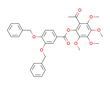 Benzoic acid, 3,4-bis(phenylmethoxy)-,
2-acetyl-3,4,5,6-tetramethoxyphenyl ester