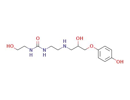 Molecular Structure of 71676-19-2 (1-(2-Hydroxy-ethyl)-3-{2-[2-hydroxy-3-(4-hydroxy-phenoxy)-propylamino]-ethyl}-urea)