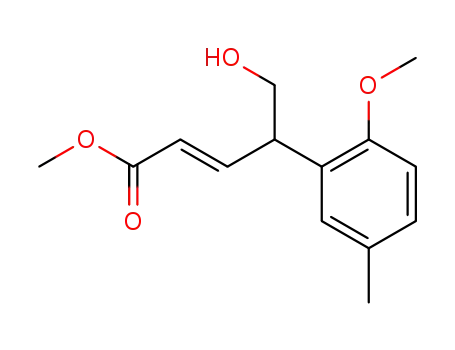 2-Pentenoic acid, 5-hydroxy-4-(2-methoxy-5-methylphenyl)-, methyl
ester, (E)-