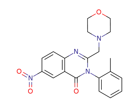 2-morpholin-4-ylmethyl-6-nitro-3-<i>o</i>-tolyl-3<i>H</i>-quinazolin-4-one