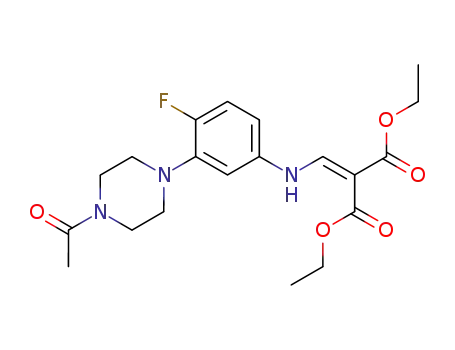 2-{[3-(4-Acetyl-piperazin-1-yl)-4-fluoro-phenylamino]-methylene}-malonic acid diethyl ester