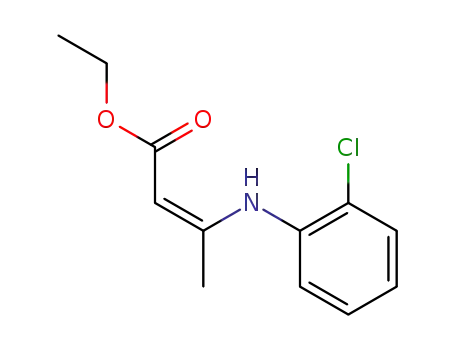 Molecular Structure of 42792-92-7 (ETHYL (Z)-3-(2-CHLOROPHENYLAMINO)CROTONATE)