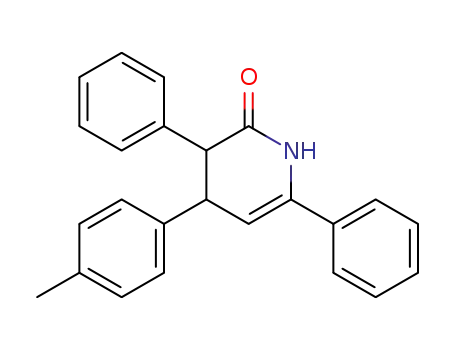 Molecular Structure of 70028-36-3 (2(1H)-Pyridinone, 3,4-dihydro-4-(4-methylphenyl)-3,6-diphenyl-)