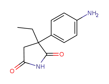 Molecular Structure of 91567-07-6 (3-(4'-aminophenyl)-3-ethylpyrollidine-2,5-dione)