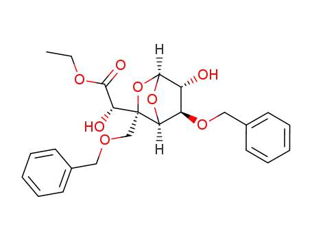 (S)-((1S,3R,4S,5R,6R)-5-Benzyloxy-3-benzyloxymethyl-6-hydroxy-2,7-dioxa-bicyclo[2.2.1]hept-3-yl)-hydroxy-acetic acid ethyl ester
