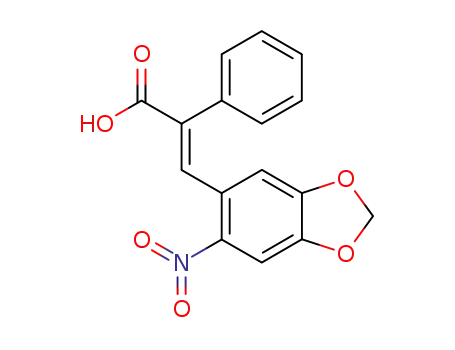 Molecular Structure of 39531-38-9 (4',5'-methylenedioxy-2'-nitro-<i>cis</i>-stilbene-α-carboxylic acid)