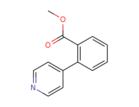Molecular Structure of 106047-16-9 (Benzoic acid, 2-(4-pyridinyl)-, methyl ester)