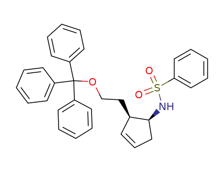 dl-cis-2-<2-<(phenylsulfonyl)amino>cyclopent-4-enyl>ethanol triphenylmethyl ether