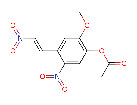 Phenol, 2-methoxy-5-nitro-4-(2-nitroethenyl)-, acetate (ester), (E)-