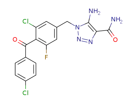 5-Amino-1-[3-chloro-4-(4-chloro-benzoyl)-5-fluoro-benzyl]-1H-[1,2,3]triazole-4-carboxylic acid amide