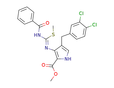 3-(3-Benzoyl-2-methyl-isothioureido)-4-(3,4-dichloro-benzyl)-1H-pyrrole-2-carboxylic acid methyl ester