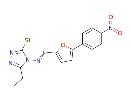 3H-1,2,4-Triazole-3-thione,
5-ethyl-2,4-dihydro-4-[[[5-(4-nitrophenyl)-2-furanyl]methylene]amino]-