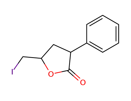 Molecular Structure of 1729-26-6 (2(3H)-Furanone, dihydro-5-(iodomethyl)-3-phenyl-)