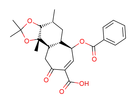 (3aR,4R,5aS,6R,10aR)-6-Benzoyloxy-2,2,4,10b-tetramethyl-9-oxo-4,5,5a,6,9,10,10a,10b-octahydro-3aH-1,3-dioxa-cyclohepta[e]indene-8-carboxylic acid