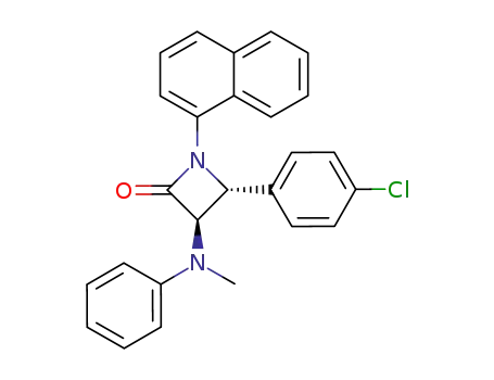 trans-1-α-naphthyl-3-(methylphenylamino)-4-(p-chlorophenyl)-2-azetidinone