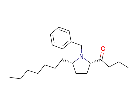 1-((2S,5S)-1-Benzyl-5-heptyl-pyrrolidin-2-yl)-butan-1-one