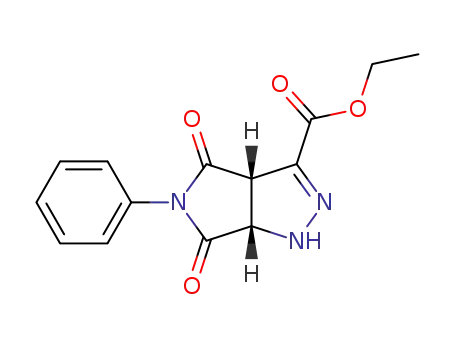 Molecular Structure of 2997-63-9 (ETHYL 4,6-DIOXO-5-PHENYL-1,3A,4,5,6,6A-HEXAHYDROPYRROLO[3,4-C]PYRAZOLE-3-CARBOXYLATE)