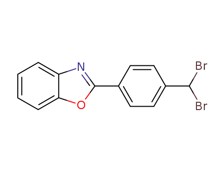 Molecular Structure of 78659-76-4 (4-(2-benzoxazolyl)benzal dibromide)