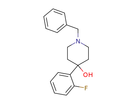 Molecular Structure of 188863-49-2 (4-Piperidinol, 4-(2-fluorophenyl)-1-(phenylmethyl)-)