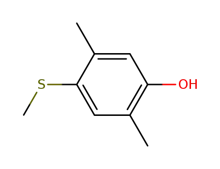 Molecular Structure of 7379-48-8 (2,5-(CH<sub>3</sub>)2-4-CH<sub>3</sub>S-C<sub>6</sub>H<sub>2</sub>OH)