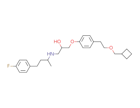 2-Propanol,
1-[4-[2-(cyclobutylmethoxy)ethyl]phenoxy]-3-[[3-(4-fluorophenyl)-1-methyl
propyl]amino]-