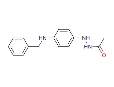 Molecular Structure of 63402-29-9 (Acetic acid, 2-[4-[(phenylmethyl)amino]phenyl]hydrazide)