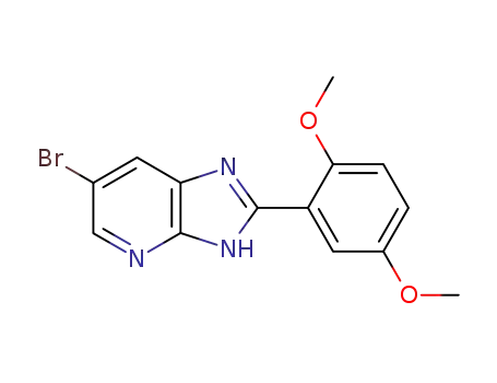 Molecular Structure of 113311-87-8 (1H-Imidazo[4,5-b]pyridine, 6-bromo-2-(2,5-dimethoxyphenyl)-)