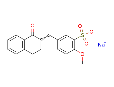 Benzenesulfonic acid,
5-[(3,4-dihydro-1-oxo-2(1H)-naphthalenylidene)methyl]-2-methoxy-,
sodium salt