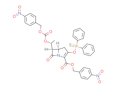 (5RS,6RS,8RS)-p-nitrobenzyl 3-diphenylthiophosphinoyl-6-(1-p-nitrobenzyloxycarbonyloxyethyl)-7-oxo-1-azabicyclo<3.2.0>hept-2-ene-2-carboxylate