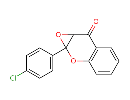 Molecular Structure of 134051-33-5 (1a,7a-Dihydro-1a-(4-chlorophenyl)-7H-oxireno<b><1>benzopyran-7-one)