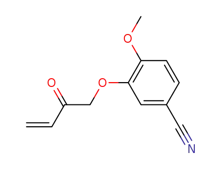 Molecular Structure of 62787-67-1 (Benzonitrile, 4-methoxy-3-[(2-oxo-3-butenyl)oxy]-)