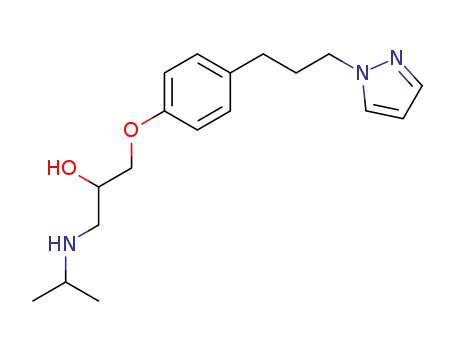 Molecular Structure of 80200-48-2 (1-isopropylamino-3-[4-[3-(1-pyrazolyl)propyl]phenoxy]-2-propanol)