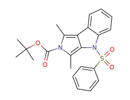 Pyrrolo[3,4-b]indole-2(4H)-carboxylic acid,
1,3-dimethyl-4-(phenylsulfonyl)-, 1,1-dimethylethyl ester