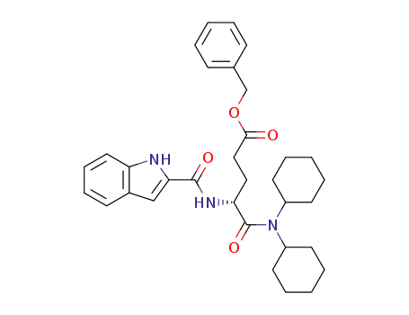 (R)-4-Dicyclohexylcarbamoyl-4-[(1H-indole-2-carbonyl)-amino]-butyric acid benzyl ester