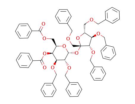 4,6-di-O-benzoyl-2,3-di-O-benzyl-α-D-galactopyranosyl 1,3,4,6-tetra-O-benzyl-β-D-fructofuranoside