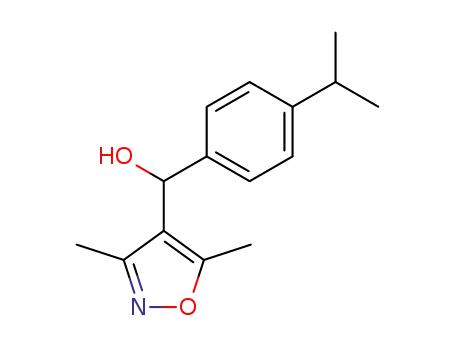 Molecular Structure of 90672-49-4 (4-Isoxazolemethanol, 3,5-dimethyl-a-[4-(1-methylethyl)phenyl]-)