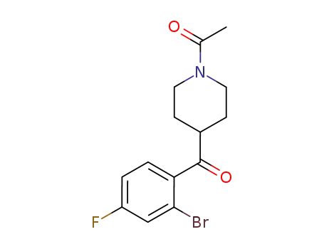 1-acetyl-4-(2-bromo-4-fluorobenzoyl)piperidine