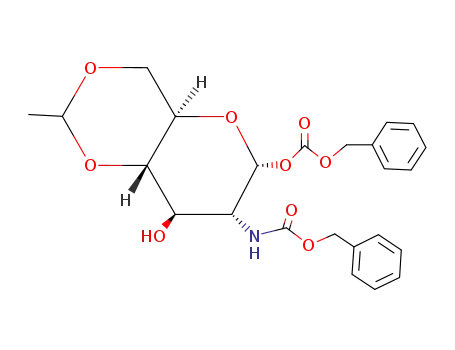 1-O-benzyloxycarbonyl-2-benzyloxycarbonylamino-2-deoxy-4,6-O-ethylidene-α-D-glucopyranose