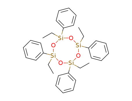 Molecular Structure of 18758-34-4 (2,4,6,8-tetraethyl-2,4,6,8-tetraphenyl-cyclotetrasiloxane)