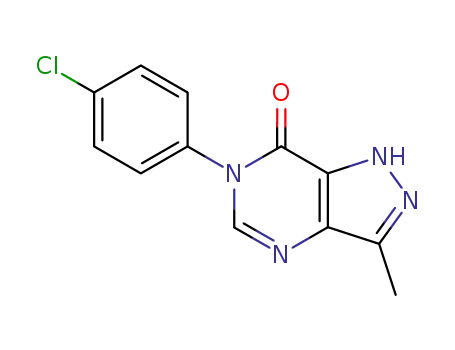 7H-Pyrazolo[4,3-d]pyrimidin-7-one,
6-(4-chlorophenyl)-1,6-dihydro-3-methyl-